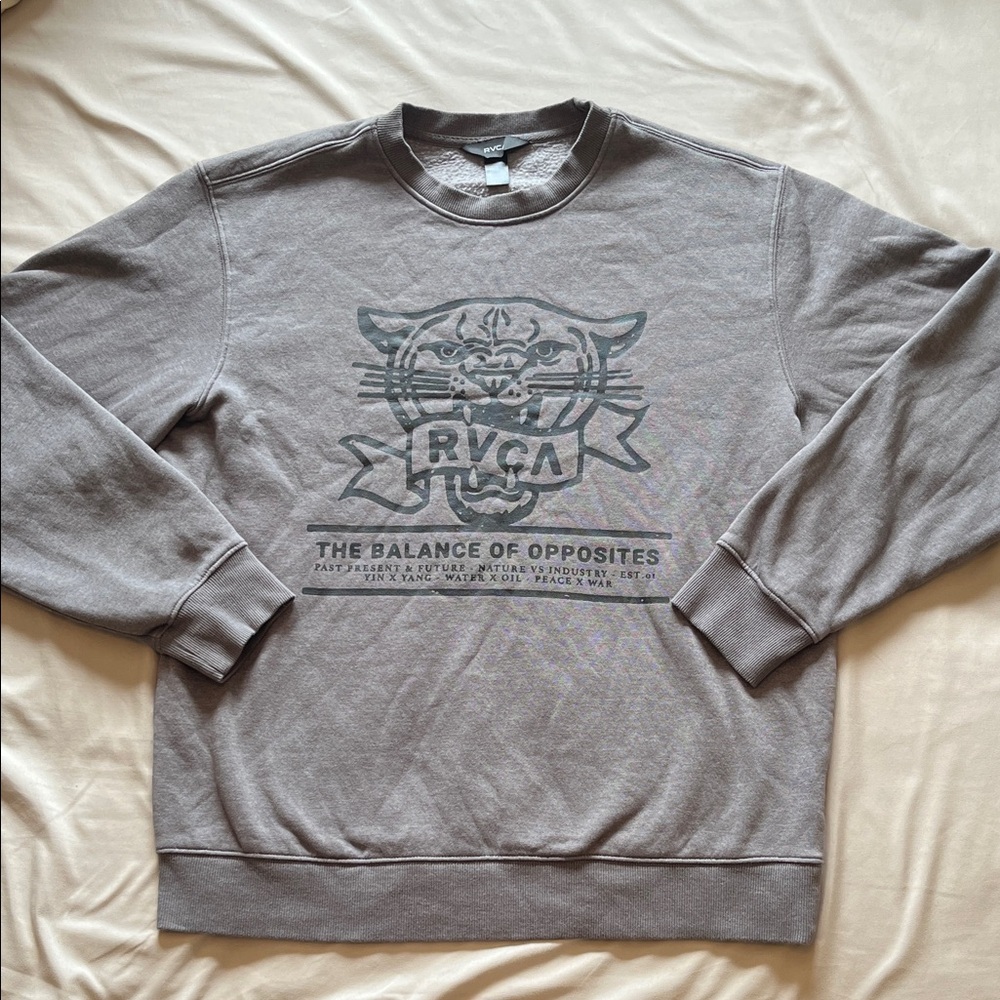 RVCA Gray Crewneck Men's Sweater